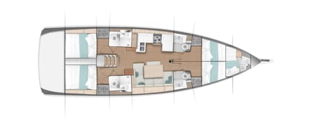 Charter Rental Sailboat CALICO JACK in Greece Layout | Yacht4Less