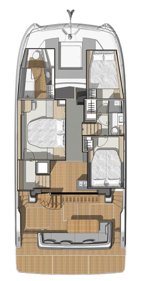 Charter Rental Power Catamaran Red Lyon in Bahamas Layout | Yacht4Less