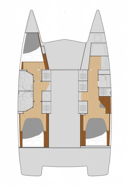 Charter Rental Catamaran Dellis Rae in Bahamas Layout | Yacht4Less