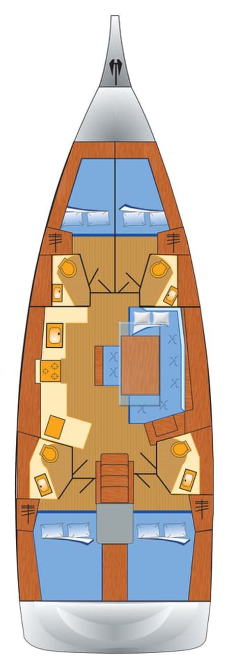 Charter Rental Sailboat Miraculix in Croatia Layout | Yacht4Less