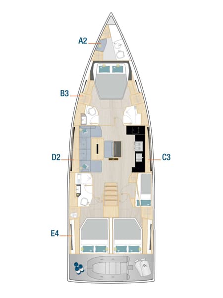 Charter Rental Sailboat Tropea - OW in Croatia Layout | Yacht4Less