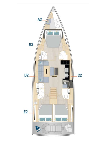 Charter Rental Sailboat Ocean Phoenix - OW in Croatia Layout | Yacht4Less