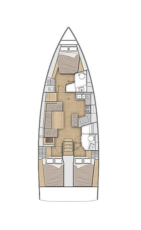Charter Rental Sailboat Monterey in Greece Layout | Yacht4Less