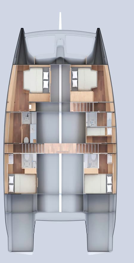 Charter Rental Catamaran October in Croatia Layout | Yacht4Less