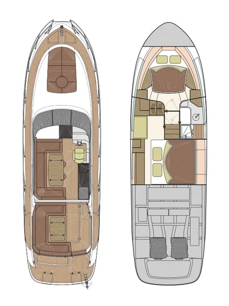 Charter Rental Motorboat North star in Croatia Layout | Yacht4Less