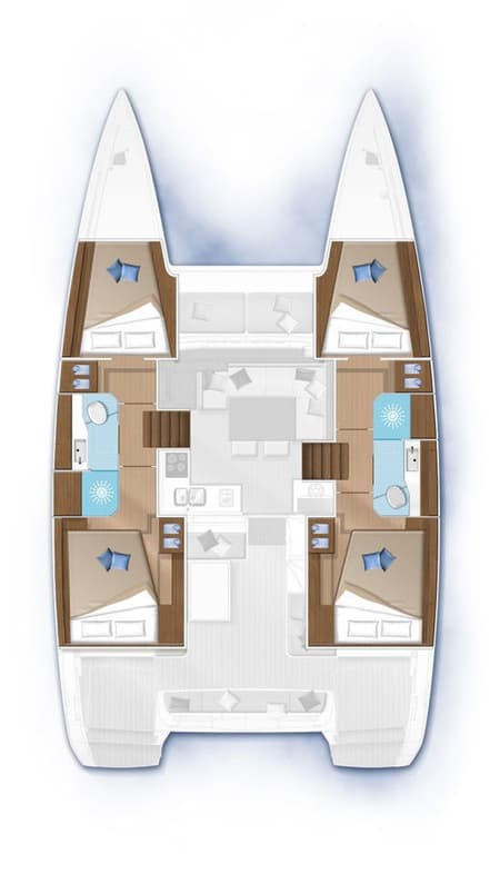 Charter Rental Catamaran Manu in Croatia Layout | Yacht4Less