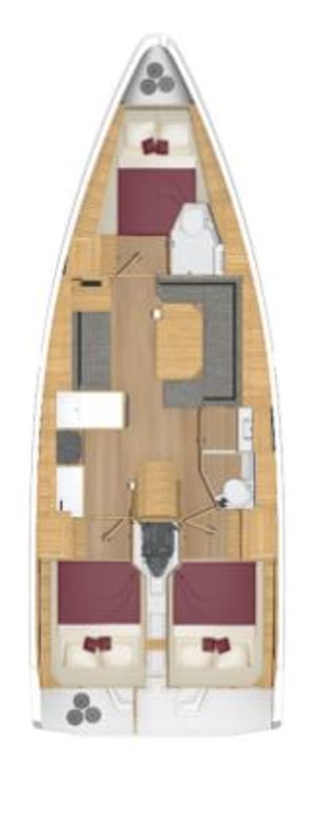Charter Rental Sailboat Aura in Croatia Layout | Yacht4Less