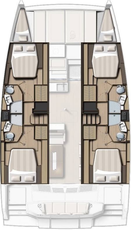 Charter Rental Catamaran Imagination in Croatia Layout | Yacht4Less
