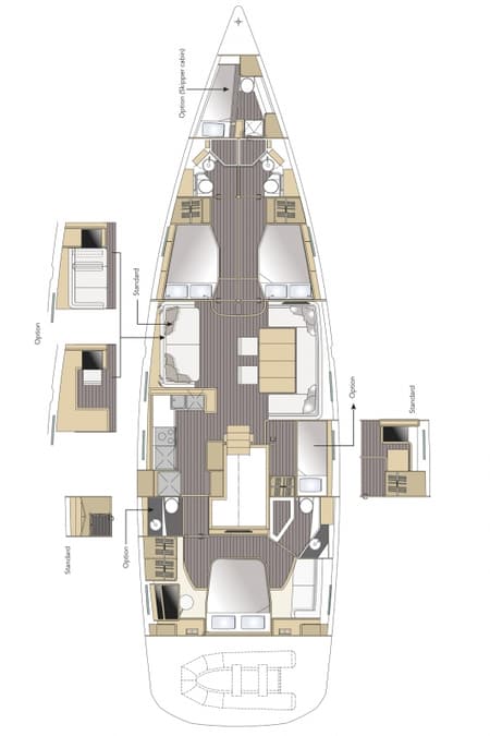 Charter Rental Sailboat Nada III in Croatia Layout | Yacht4Less