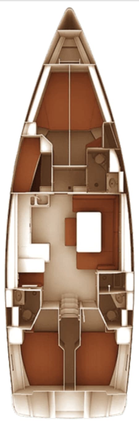Charter Rental Sailboat Lina in Greece Layout | Yacht4Less