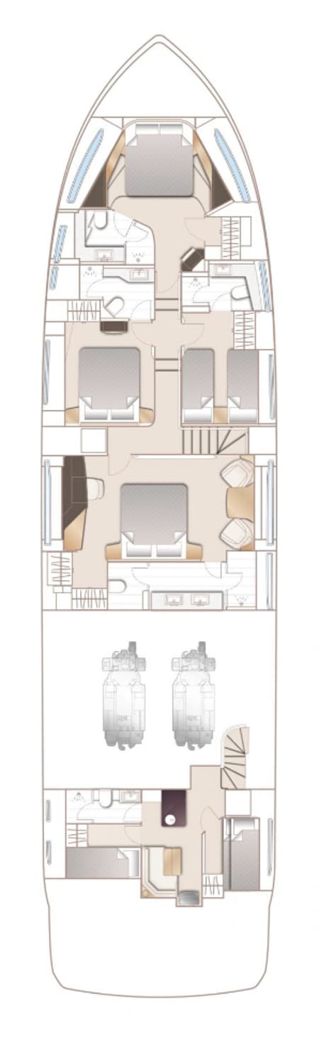 Charter Rental Luxury Yacht Vista in Greece Layout | Yacht4Less