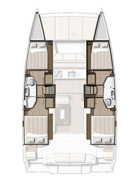 Charter Rental Catamaran Enfant Terrible in Croatia Layout | Yacht4Less