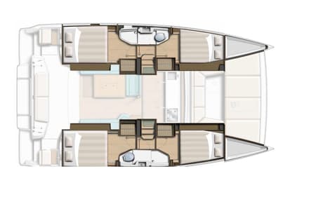 Charter Rental Catamaran Skiouros II in Greece Layout | Yacht4Less