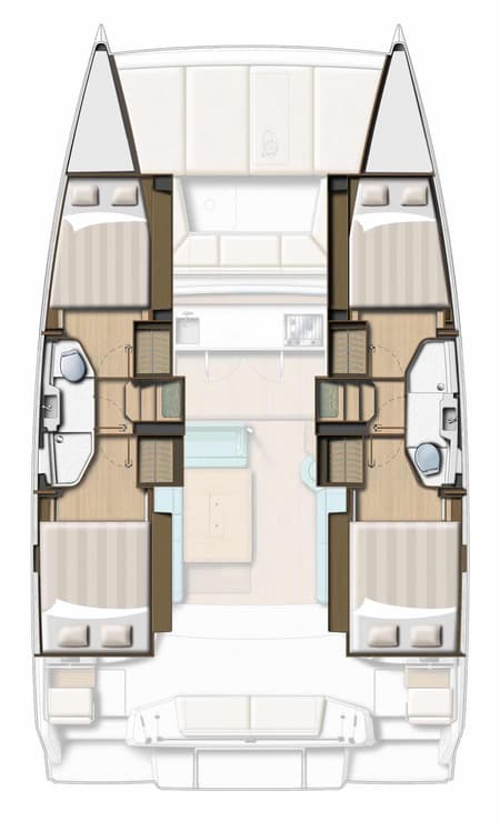 Charter Rental Catamaran Skiouros II in Greece Layout | Yacht4Less