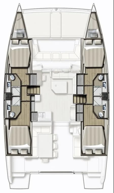 Charter Rental Catamaran Medusa I in Greece Layout | Yacht4Less