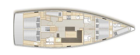 Charter Rental Sailboat Medusa II in Greece Layout | Yacht4Less