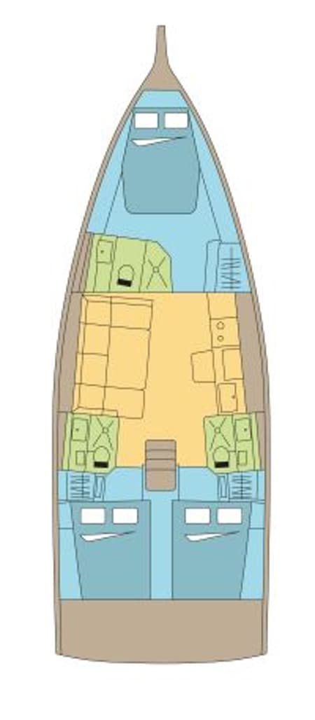 Charter Rental Sailboat NESOI in Greece Layout | Yacht4Less