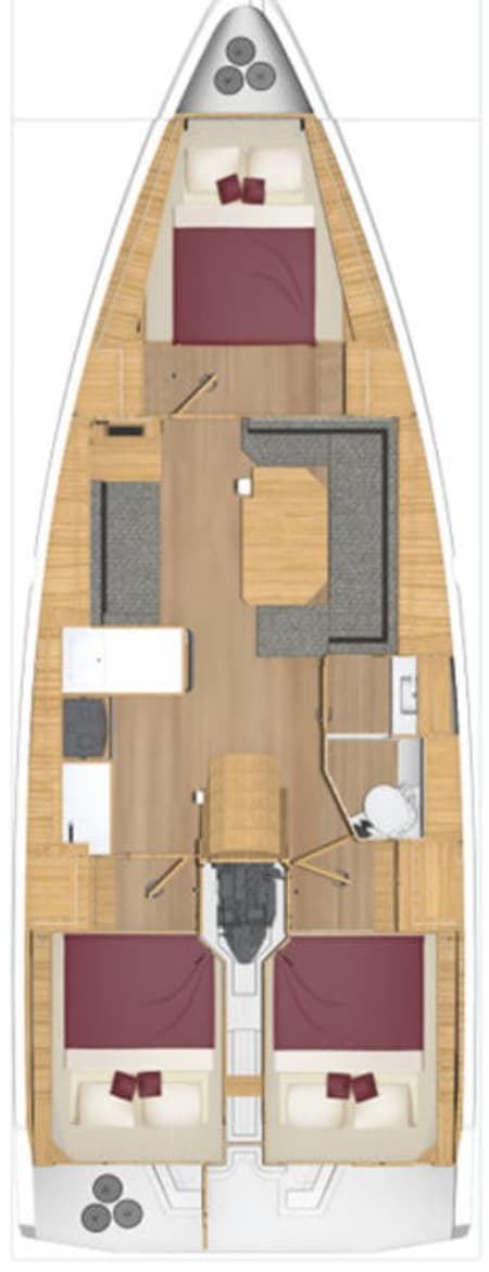 Charter Rental Sailboat Alegria in Croatia Layout | Yacht4Less