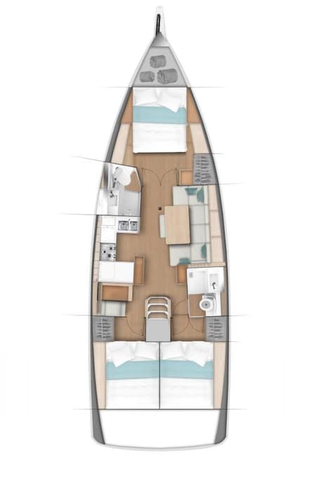 Charter Rental Sailboat Dreamcatcher in Croatia Layout | Yacht4Less
