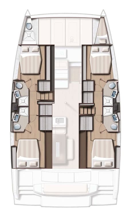 Charter Rental Catamaran Moderna in Italy Layout | Yacht4Less