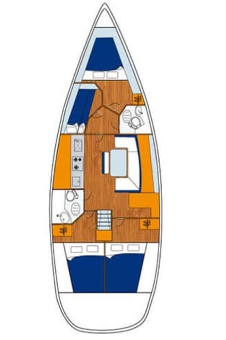 Charter Rental Sailboat Zephyros in Greece Layout | Yacht4Less
