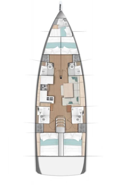 Charter Rental Sailboat Pnoe in Greece Layout | Yacht4Less