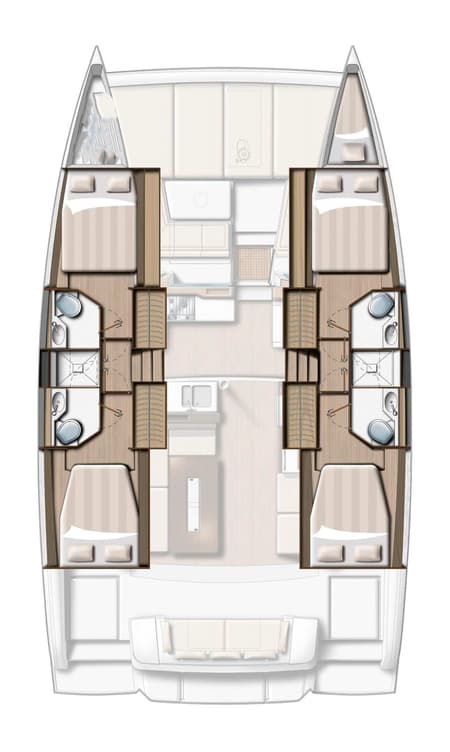 Charter Rental Catamaran Kamla in Croatia Layout | Yacht4Less