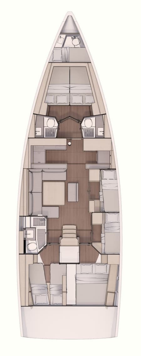 Charter Rental Sailboat Dreamweaver in Croatia Layout | Yacht4Less