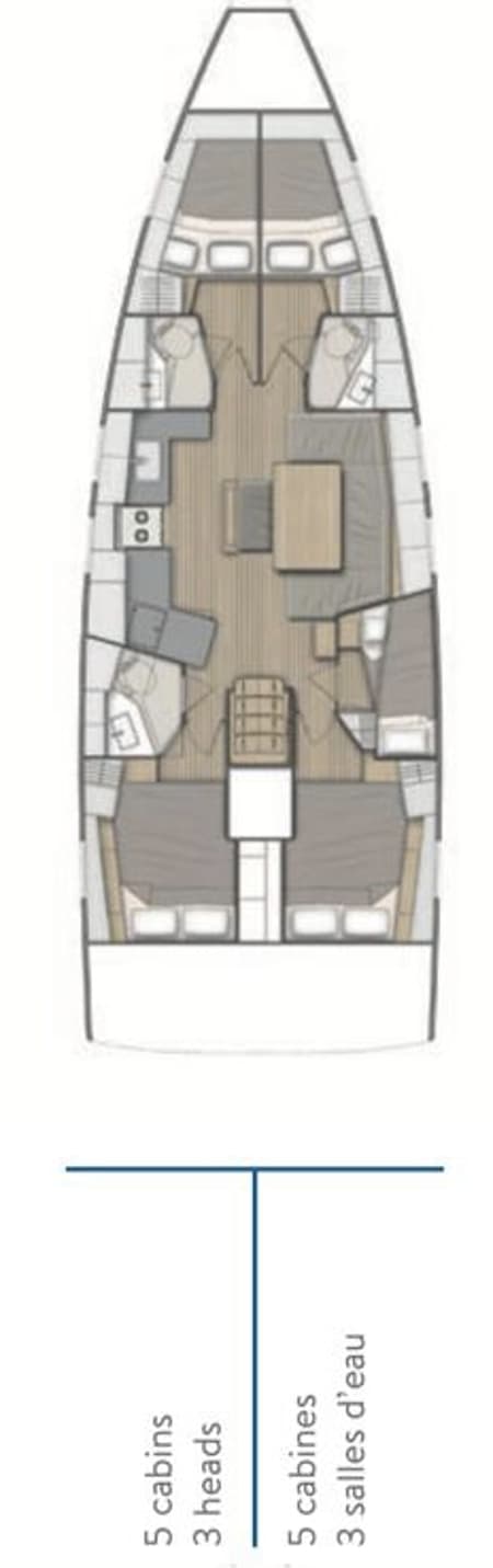 Charter Rental Sailboat Bellagio in Turkey Layout | Yacht4Less