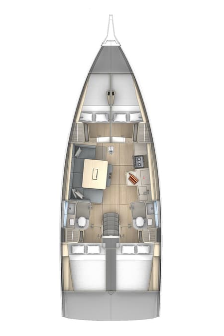 Charter Rental Sailboat Cello in Croatia Layout | Yacht4Less