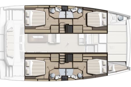 Charter Rental Catamaran Stellar in BVI Layout | Yacht4Less