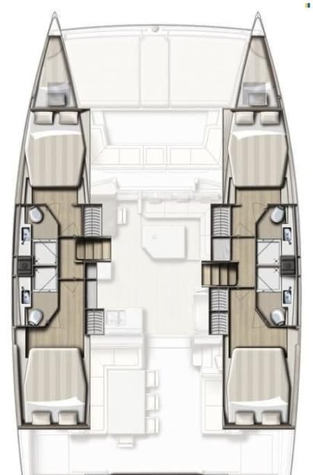 Charter Rental Catamaran Jackpot in Croatia Layout | Yacht4Less
