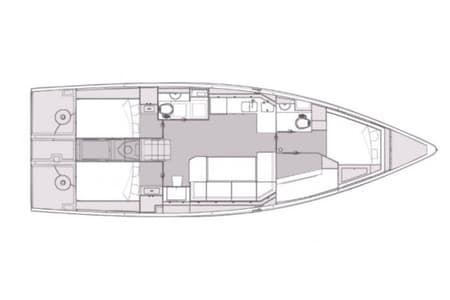 Charter Rental Sailboat Seppia in Croatia Layout | Yacht4Less