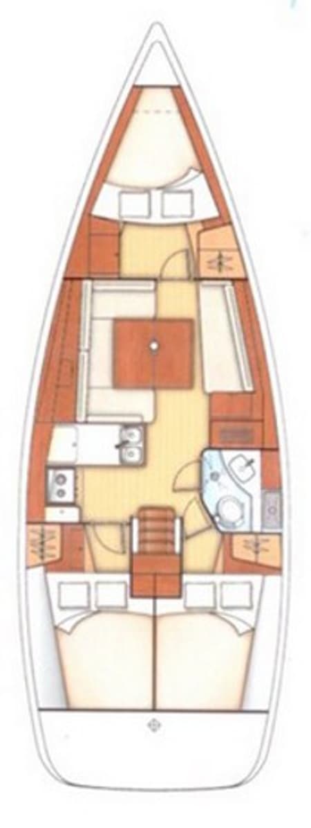Charter Rental Sailboat Ioanna in Greece Layout | Yacht4Less