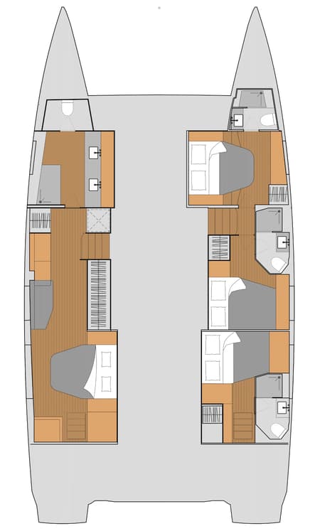 Charter Rental Catamaran Amajen in USA Layout | Yacht4Less