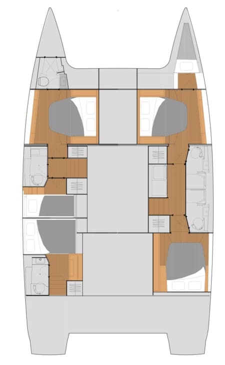 Charter Rental Catamaran Helidoni in Greece Layout | Yacht4Less
