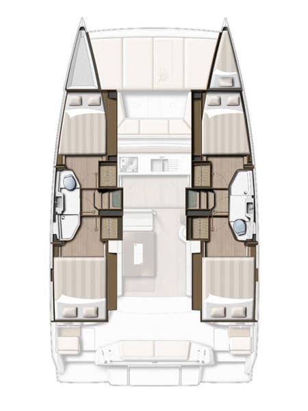 Charter Rental Catamaran Arpina in Croatia Layout | Yacht4Less