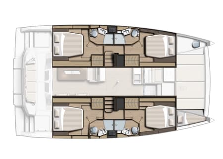 Charter Rental Catamaran Mela in Croatia Layout | Yacht4Less