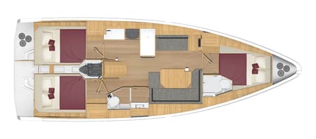 Charter Rental Sailboat Euphoria in Croatia Layout | Yacht4Less