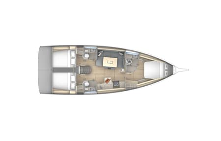 Charter Rental Sailboat First Song in Croatia Layout | Yacht4Less