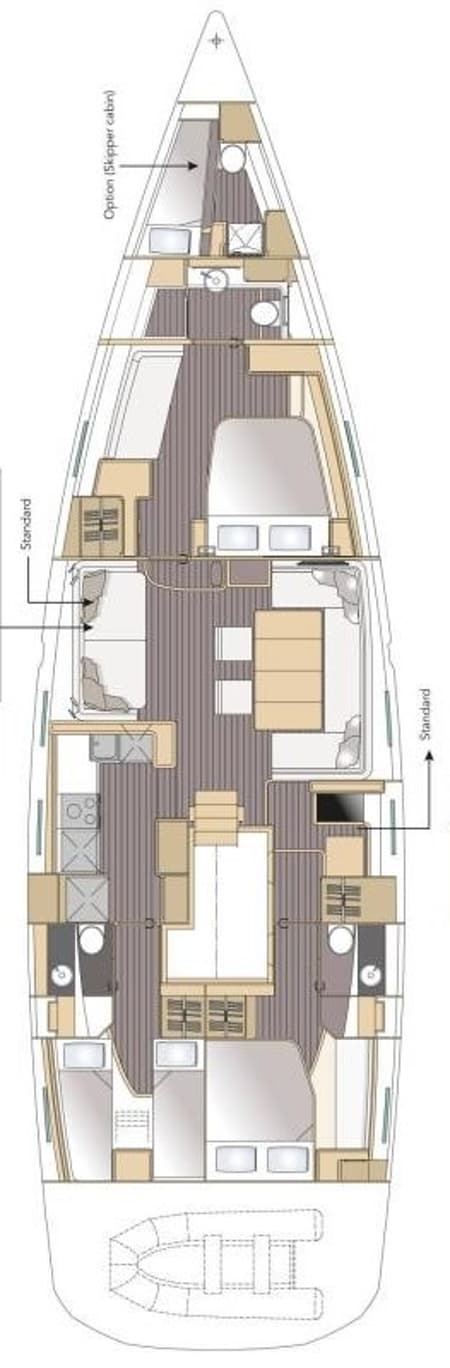 Charter Rental Sailboat Aria in Croatia Layout | Yacht4Less