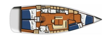 Charter Rental Sailboat Konstantinos in Greece Layout | Yacht4Less