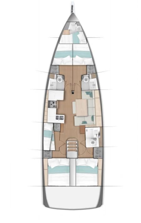 Charter Rental Sailboat Helia in Greece Layout | Yacht4Less