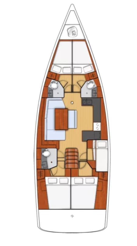 Charter Rental Sailboat Athena in Turkey Layout | Yacht4Less