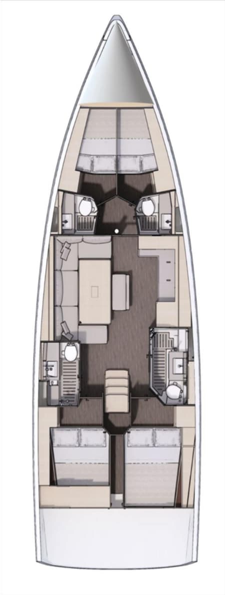 Charter Rental Sailboat Fantasea in Croatia Layout | Yacht4Less