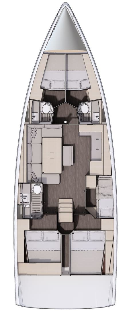 Charter Rental Sailboat Blue Wave in Croatia Layout | Yacht4Less