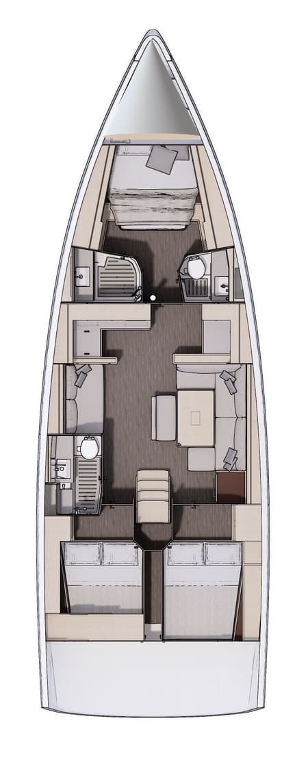 Charter Rental Sailboat Energy in Croatia Layout | Yacht4Less