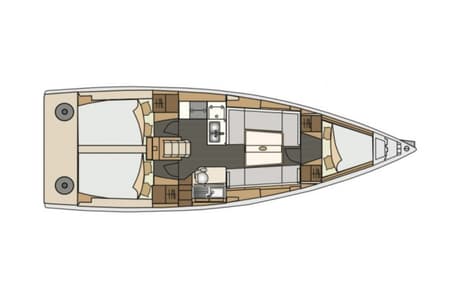Charter Rental Sailboat Twitter in Croatia Layout | Yacht4Less