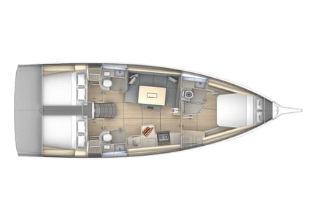 Charter Rental Sailboat Blue Dream 2 in Greece Layout | Yacht4Less