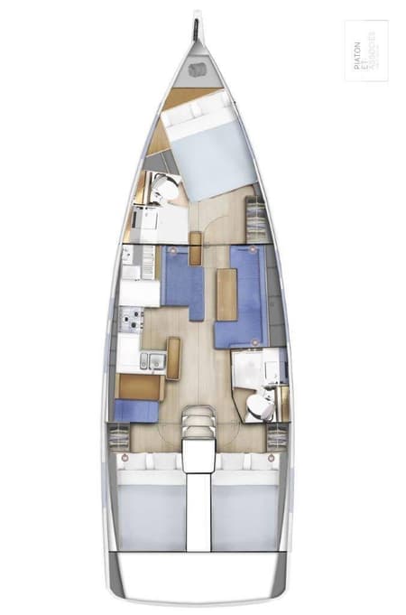 Charter Rental Sailboat Oskar in Croatia Layout | Yacht4Less